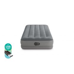 Надувной матрас 99х191х30 см с USB-насосом для дома и природы INTEX 64112